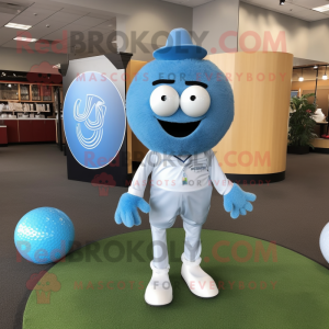 Sky Blue Golf Ball maskot...