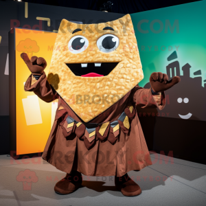 Brun Nachos maskot kostume...
