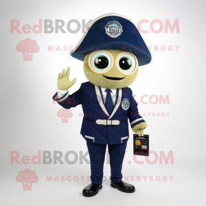 Navy Tacos mascot costume character dressed with a Suit and Digital watches