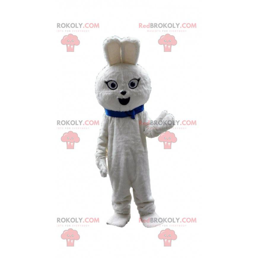 Hvid kanin maskot, kanin kostume, gnaver kostume -