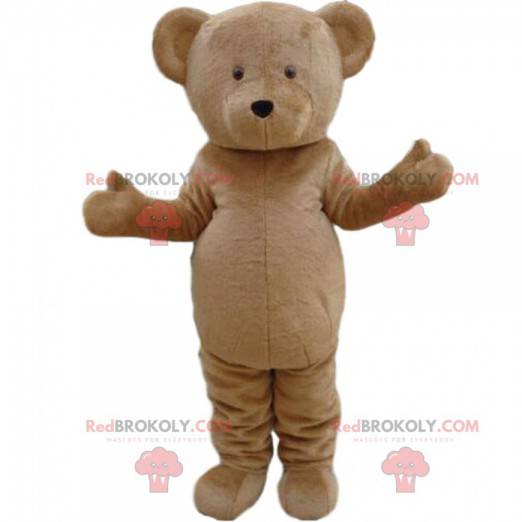 Beige beer mascotte, aanpasbaar. Beer kostuum - Redbrokoly.com