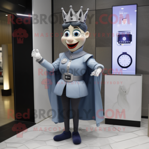 Grå Queen maskot kostym...