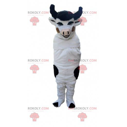 Mascotte mucca bianca e nera, costume da mucca - Redbrokoly.com