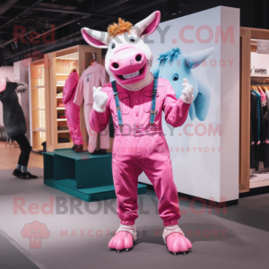 Pink Bull maskot drakt...