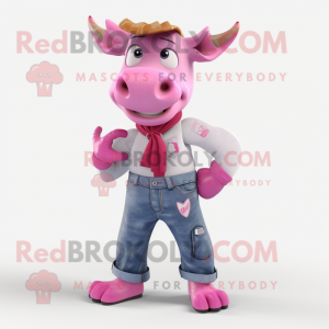 Pink Bull mascotte kostuum...