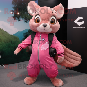 Pink Flying Squirrel maskot...