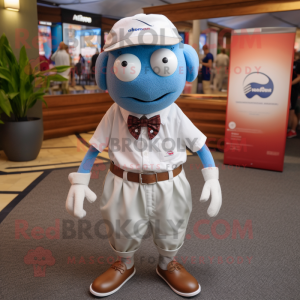 nan Petanque Ball mascot costume character dressed with a Bermuda Shorts and Pocket squares
