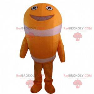 Mascotte de poisson orange, costume de poisson géant -