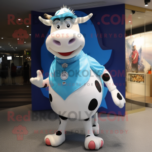 Himmelblaue Holstein-Kuh...