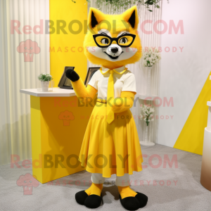 Lemon Yellow Fox maskot...