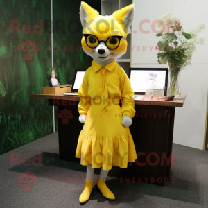 Lemon Yellow Fox maskot...