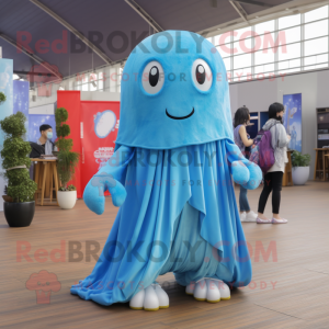 Sky Blue Jellyfish mascotte...