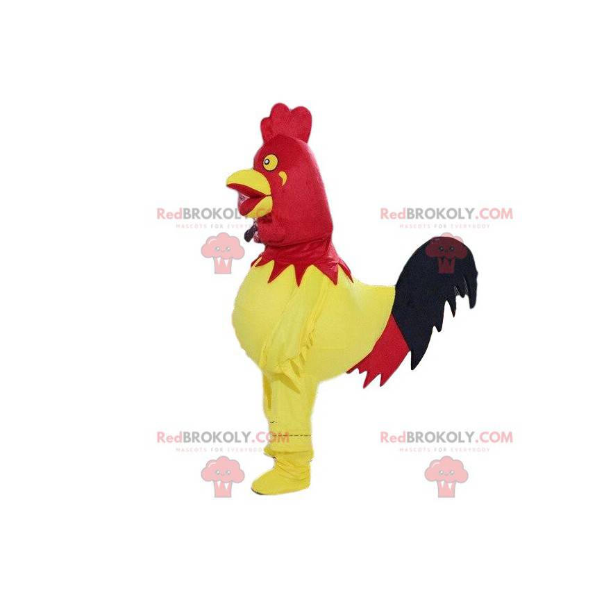 Maskot červený a žlutý kohout, farma kostým - Redbrokoly.com Maskot červený a žlutý kohout, farma kostým - Redbrokoly.com