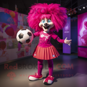 Magenta jongleren mascotte...