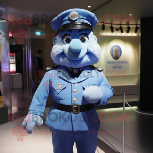nan Police Officer mascot costume character dressed with a Playsuit and Cufflinks