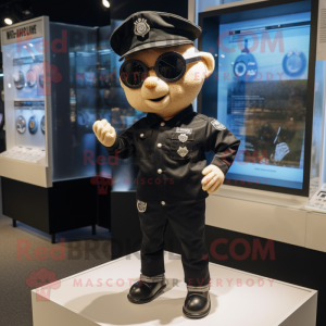 nan Police Officer mascot costume character dressed with a Playsuit and Cufflinks
