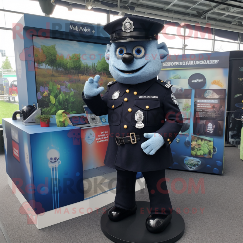 nan Police Officer mascot costume character dressed with a Playsuit and Cufflinks