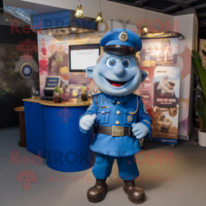 nan Police Officer mascot costume character dressed with a Playsuit and Cufflinks