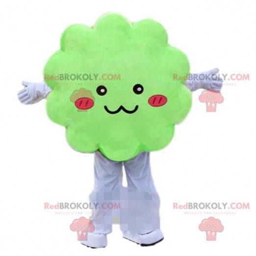 Zelený mrak maskot, zelený kostým, převlek stromu -