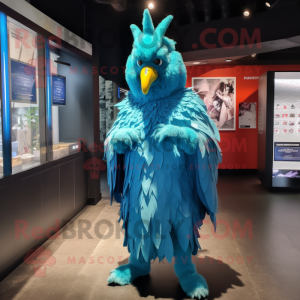 Cyan Roosters maskot...