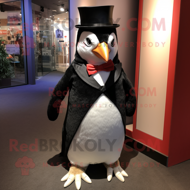 nan Penguin mascot costume character dressed with a Henley Tee and Pocket squares