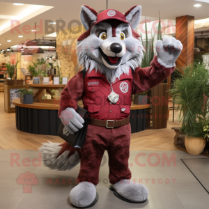 Maroon Say Wolf mascotte...