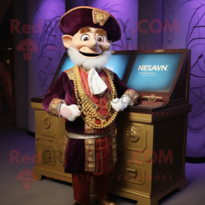 nan Treasure Chest mascot costume character dressed with a Waistcoat and Digital watches