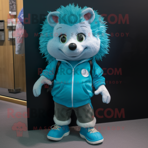 Cyan Hedgehog mascotte...