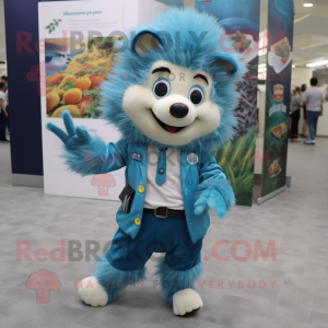 Cyan Hedgehog mascotte...