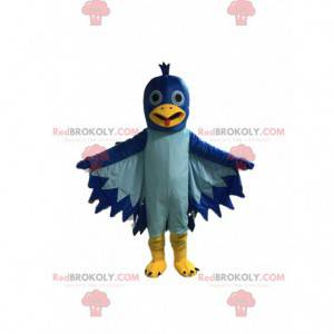 Maskotka gołąb, niebieski kostium ptaka, gigantyczny gołąb -