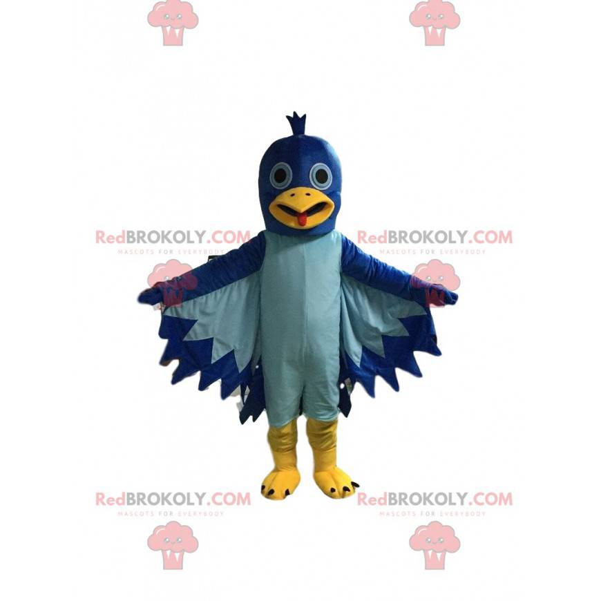 Duif mascotte, blauwe vogelkostuum, reuzenduif - Redbrokoly.com