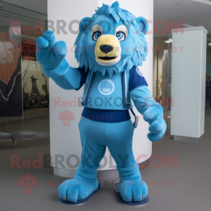 Blue Tamer Lion maskot...