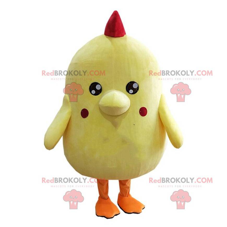Kyllingmaskot, gul høne kostyme, fugledrakt - Redbrokoly.com