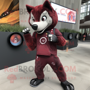 Maroon Wolf mascotte...