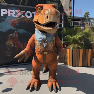 Rust T Rex maskot kostyme...