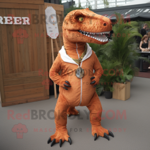 Rostiger T-Rex Maskottchen...