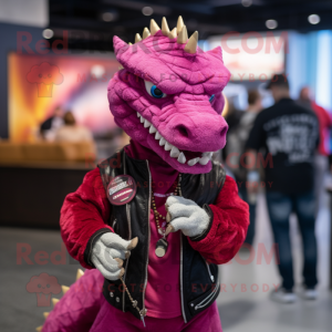 Magenta-Drachen Maskottchen...