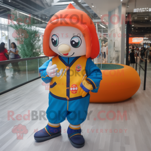 nan Human Cannon Ball mascot costume character dressed with a Windbreaker and Anklets