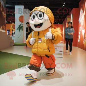 nan Human Cannon Ball mascot costume character dressed with a Windbreaker and Anklets