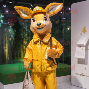 Tan Roe Deer maskot kostume...