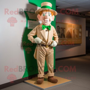 Beige Leprechaun mascotte...