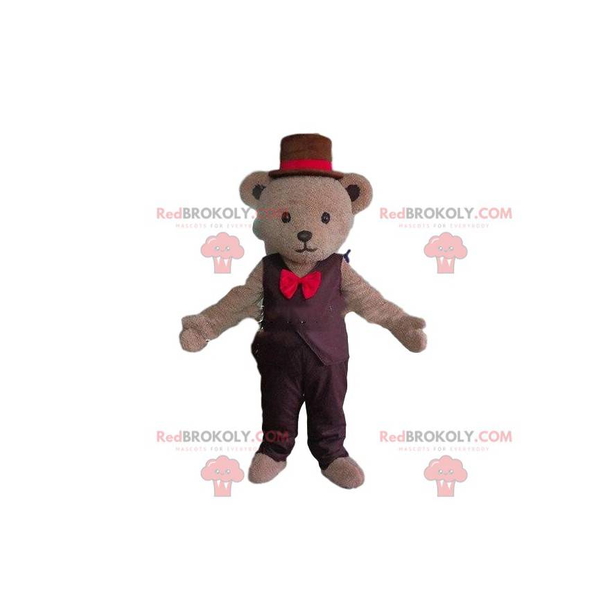 Elegante teddybeer mascotte, teddybeer kostuum - Redbrokoly.com