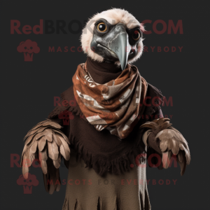 Brun Vulture maskot kostume...
