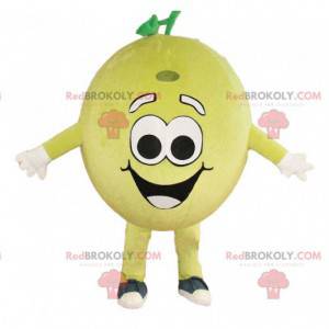 Mascote inflável de limão, fantasia de fruta amarela gigante -