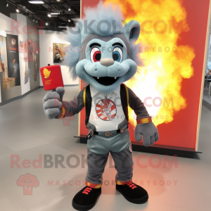 Gray Fire Eater maskot...