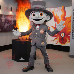 Grey Fire Eater maskot...