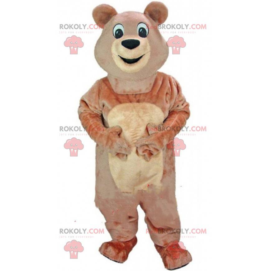 Mascote de urso pardo, fantasia de urso de pelúcia -