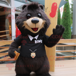 Black Beaver maskot kostym...