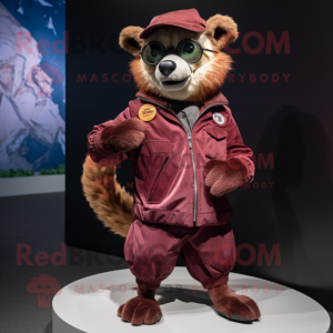 Rödbrun Lemur maskot kostym...