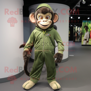 Olive Monkey maskot kostume...